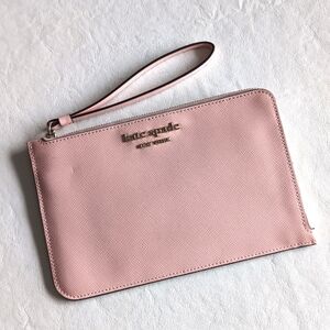Kate Spade Soft Pink Small Zippered Wristlet Clutch Wallet